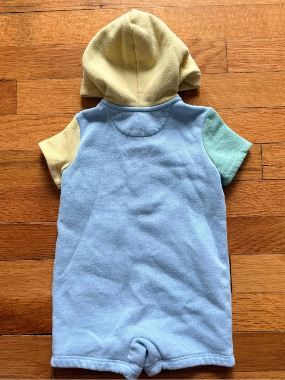 Ralph Lauren‎ Baby Boys Color Blocked Fleece Hooded Shortall Size 6 Months